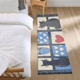 thumbnail image 3 of Yayeee Runner Rug for Bedroom 2'x6' Machine Washable Hallway Non Slip Mat, Black Cats and Hearts, 3 of 8