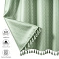 thumbnail image 5 of LVRLVR 1Pc Diamond Jacquard Shower Curtain Set, Heavyweight Polyester, Tassel & Hookless 2 Styles, Bathroom Curtain with Liner or Hooks, 5 of 8