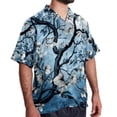 thumbnail image 2 of Tree Men's Short Sleeve Beach Shirts, Casual Poplin Button Down Shirt, Summer Casual Printed Unisex Shirts, 2 of 6