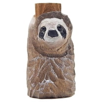 Sloth Figurine Statue Decor Small Animal Sculpture Art Wood Carving Miniature