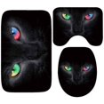 thumbnail image 1 of Bathroom Rug Soft Microfiber Bath Mat 3-Piece Bath Mat Set Non-Slip Absorbent Toilet Seat, Including Bath Mat, Base Mat and Toilet Lid,Small, 1 of 3