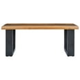 thumbnail image 2 of vidaXL Coffee Table 39.3"x19.6"x15.7" Solid Teak Wood and Polyresin, 2 of 11