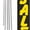 Black/Yellow, variant on Rainbow American Sale Advertising Rectangle Feather Banner Flag Sign with Pole Kit and Ground Spike