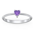 thumbnail image 2 of Heart Birthstone Ring - Amethyst (February), 2 of 6