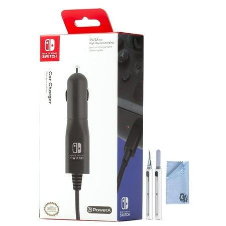 Nintendo Switch Car Charger, USB - Nintendo Switch with BOLT AXTION Bundle