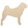 thumbnail image 1 of Shar-Pei Dog Solid Wood Shape Unfinished Piece Cutout Craft DIY Projects - 4.70 Inch Size - 1/4 Inch Thick, 1 of 7