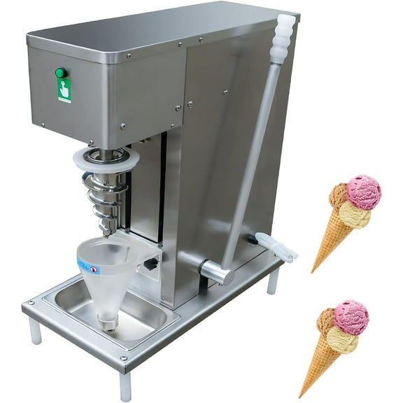EQCOTWEA Electric Frozen Yogurt Blender Yogurt Milkshake Ice Cream Mixer Stainless Steel Countertop