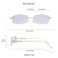 thumbnail image 3 of LifeArt Pure Titanium Frame Glasses/Blue Light Blocking Reading Glasses, Reduce Eyestrain, Stylish for Men and Women(Gold,+3.00 Magnification), 3 of 5