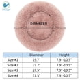 thumbnail image 6 of Deago Soft Plush Pet Bed For Dogs & Cats Fur Donut Round Beds Cushion Pets Warm Mat (Pink, 19.7"), 6 of 8