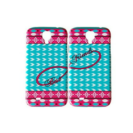 Set Of Aztec Hot Pink Blue Best Friends Phone Cover For The Samsung Note 4 Case For iCandy