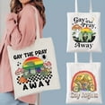 thumbnail image 3 of Frog & Toad Pattern Tote Bag, Cute Cartoon Shoulder Bag, Casual Canvas School Handbag & Shopping Bag, 3 of 6