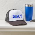 thumbnail image 3 of CafePress - Blue SKY - Adjustable Unisex Printed Trucker Hat with Mesh Back, 3 of 8