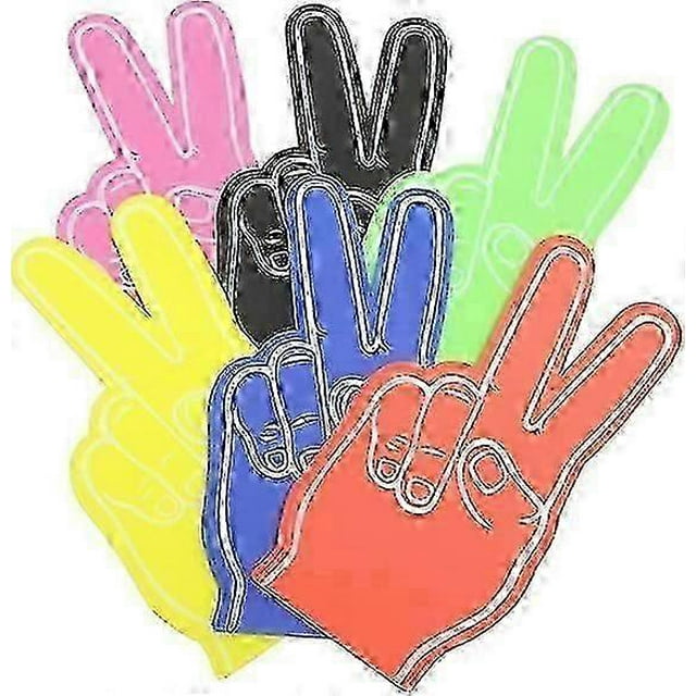 6pcs Foam Fingers For Hands Cheering Colorful Cheerleading Foam Fingers Props Cheering Finger Props