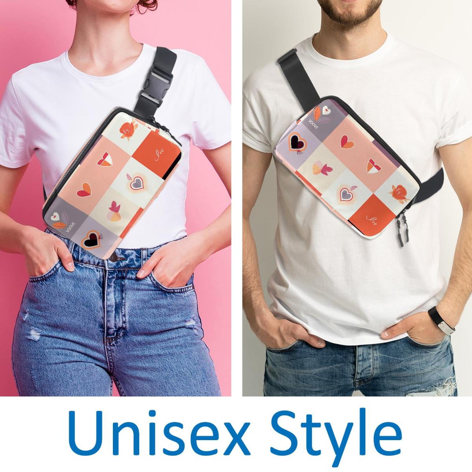 Valentine's Day Money Belt Waist Bag Fanny Pack - Lightweight Adjustable with Extension Strap Unisex
