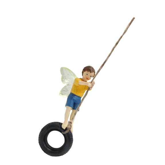 Miniature Swing Fairy Figurine Garden Decorations Outdoor Indoor for Garden Yard Decorations