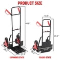thumbnail image 2 of Stair Climbing Hand Trucks, 2 in 1 Stair Climbing Dolly 330 LBS, Foldable Stair Dolly with 6 Rubber Wheels & Telescoping Handle, 2 of 7