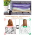 thumbnail image 3 of Geometric Purple Pillow Cases Cal King Size, Smooth Satin Pillowcase for Hair and Skin, Wave Stripes Modern Abstract Beach Decorative Cooling Bed Pillow Covers with Zipper, 20x40 Inches, 3 of 5