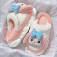 thumbnail image 2 of Zapatillas Kawaii Sanrio Kuromi Cinnamoroll Melody, pantuflas antideslizantes de felpa para interiores y exteriores, zapatos planos bonitos para niña, 2 of 4