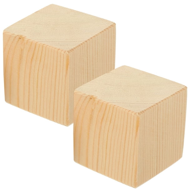 GOOHOCHY 2 elevadores de muebles para el hogar, almohadillas de cama de madera, elevadores de muebles, bloque de madera, elevador de mesa y silla.