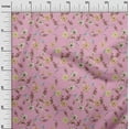 thumbnail image 2 of oneOone Cotton Cambric Light Pink Fabric Flower & Leaves Watercolor Sewing Material Print Fabric By The Yard 56 Inch Wide, 2 of 4