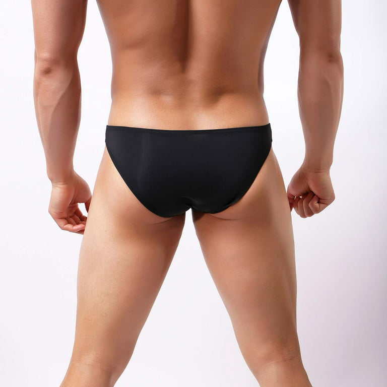 YOTAMI Men's Underwear, Underpants Men Casual Fashion Solid Cutout Open  File Ice Silk Briefs