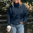 thumbnail image 6 of Women's Turtleneck Long Sleeve Loose Fit Sweater, 6 of 9