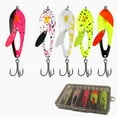 thumbnail image 5 of Hyasfey 5Pcs 2CM/2G 4CM/4G 6CM/10G Spinner Blade Lure with Hook Metal Rotating Sequin Spoon Spinnerbait Saltwater Freshwater Bass Fishing Accessories, 5 of 6