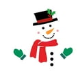 thumbnail image 2 of Christmas Savings! Dvkptbk Christmas Snowman Expression Magnetic Refrigerator Sticker Holiday Decoration DIY Cartoon Garage Door Waterproof Wall Sticker, 2 of 6