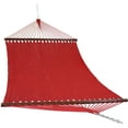 thumbnail image 6 of Sunnydaze 2-Person Soft-Spun Polyester Spreader Bar Hammock with Stand, 400 lb Capacity - Red, 6 of 8