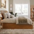 thumbnail image 3 of Richmond King Wood Platform Bed with Footboard and Drawers in Light Toffee, 3 of 15