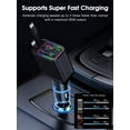 thumbnail image 2 of Cargador de coche EFFIFLOW, doble retráctil, USB C, 145 W, carga rápida, 2 of 6