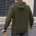 thumbnail image 4 of Mens Hoodies Long Sleeve Textured Hooded Sweatshirt Casual Lightweight Pullover Drawstring Hoodie With Kanga Pocket,Size M-3XL, 4 of 7