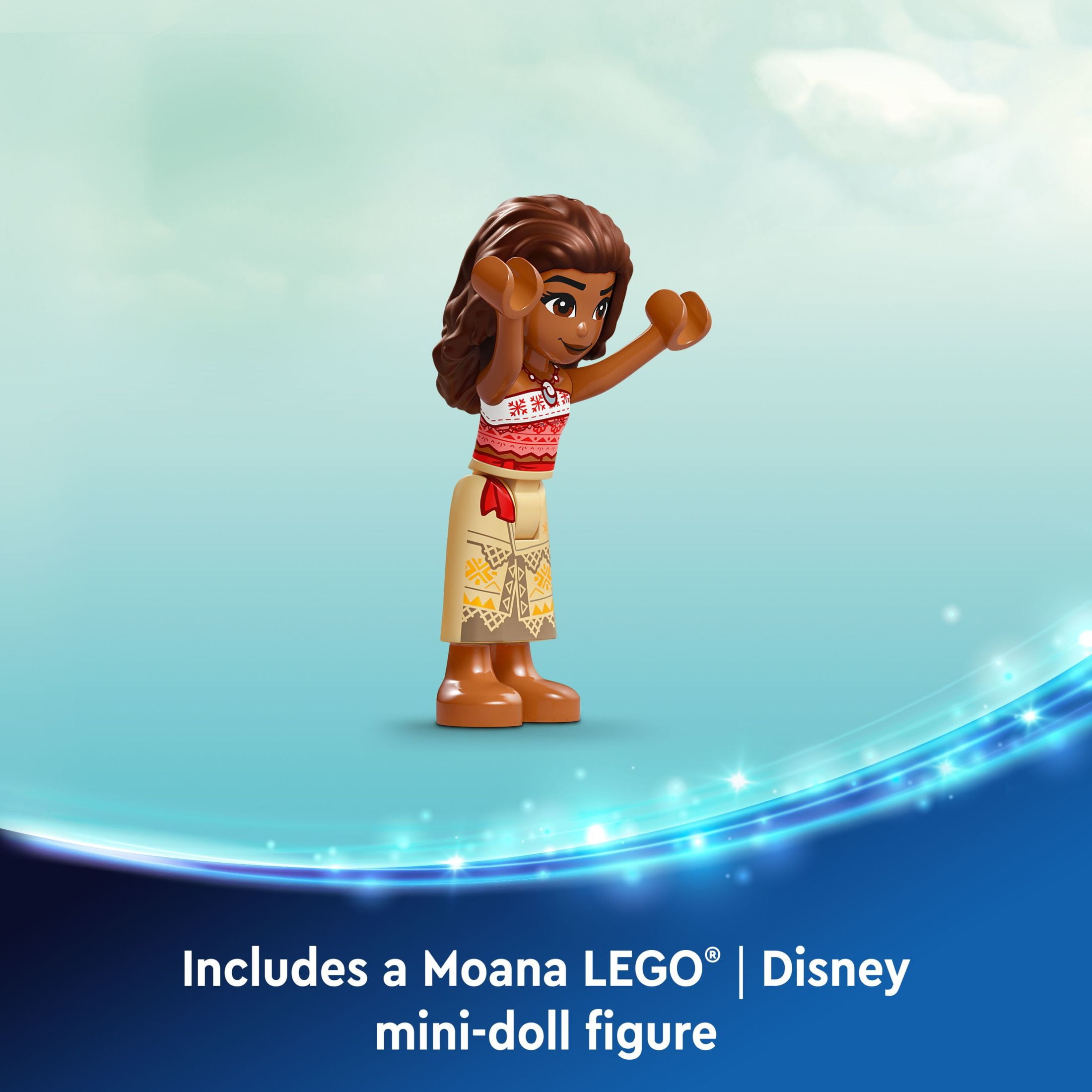 LEGO | Disney Moana’s Flowerpot Buildable Flower Toy, Playset for Kids Includes Pig Figures, Moana Doll, Hidden Room, and Sailboat, Disney Birthday Gift Idea for Girls and Boys, 43252