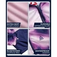 thumbnail image 3 of Reebok Womens Rain Jackets -XS-3X Lightweight Hooded Water-Resistant Windbreaker Outerwear for Women, Size 3X, Deep Cobalt/Mia Print, 3 of 7
