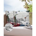 thumbnail image 6 of Watercolor Flowers and Animal Elephant Outdoor Pillow Covers Set of 2, Decorative Waterproof Throw Pillow Case, Wooden Planks Cotton Linen Soft Cozy Cushion Pillowcases, 6 of 6