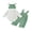 Green, variant on Cjfdfy Newborn Baby Boy Girl Fall Outfits Solid Long Sleeve Romper Waffle Overall Pants And Knotted Hat 3 Piece Set Cute Coming Home Fall Winter Outfit 0-18M