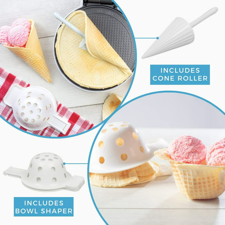 CucinaPro Mini Waffle Ice Cream Cone Maker - Makes 4