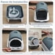 thumbnail image 4 of Caja de Arena para Gatos con Capucha, Arenero para Gato Cerrado con Pala, Orinal Inodoro Gatito, Planta de Arena Fácil de Limpiar, a Prueba de Olores, Antisalpicaduras, para Gatitos (Gris), 4 of 9