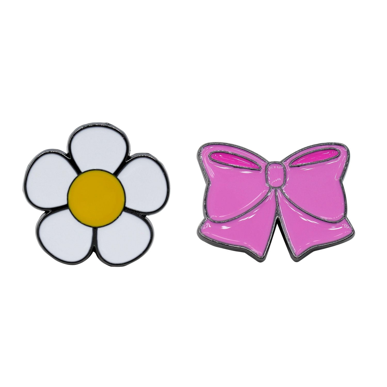 U Style 2 Pack Backpack Pins, Daisy Bow-Theme