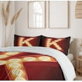 thumbnail image 6 of Ambesonne Old Lamp Alphabet Duvet Cover Set, K Letter Vintage, 2-Calking, Burgundy Vermilion Cream, 6 of 7