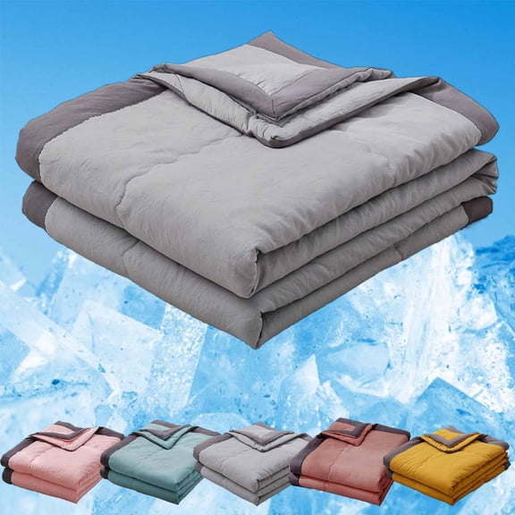 Ice Cooling Calming Blanket, Ice Cooling Blanket, Ice Cold Blankets for Sleeping, Cooling Blankets for Hot Sleepers, Comfort Cooling Thin Breathable Summer Cooler Quilt