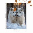 thumbnail image 3 of Qisvanset Framed Canvas Wall Art 12x16 Inch Snow Lying Wolf Wildlife Nature Wall Art Decor, 3 of 5