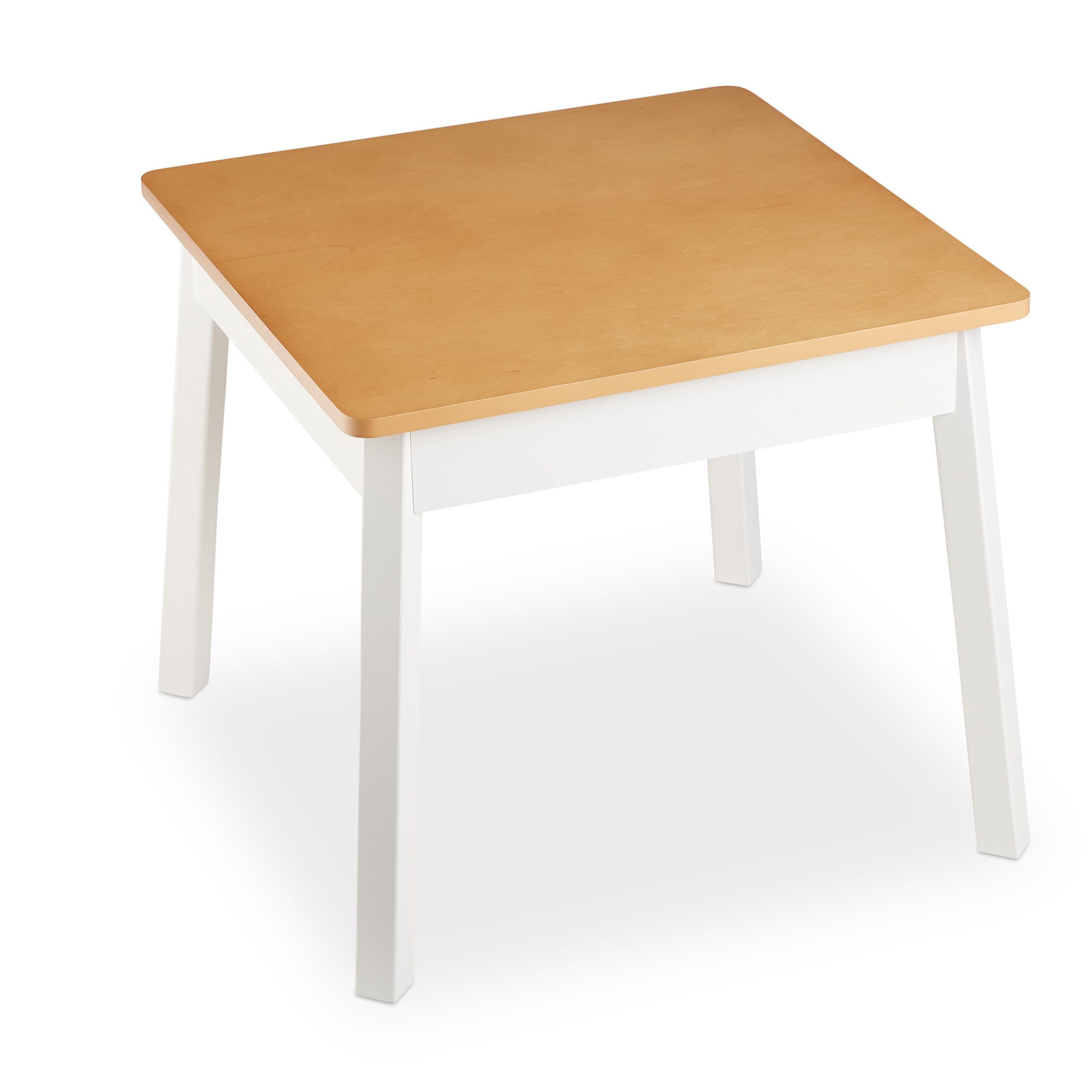 Melissa & Doug Wooden Square Table – Kids Furniture for Playroom (Natural/White)