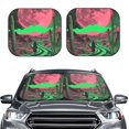 thumbnail image 2 of Haiem Neon Desert Moon Car Windshield Sun Shade (2 Pieces) Foldable Windshield Sun Shade Car Accessories for Truck SUV Pickup-Large, 2 of 7