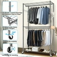 thumbnail image 5 of Qhomic 6-Shelf Metal Storage Rack with 6 Hooks, Heavy Duty Wire Shelving for Kitchen, Bathroom, Garage, 21.26x11.42x62.99 Inches, 5 of 7