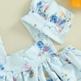thumbnail image 4 of Bagilaanoe Newborn Baby Girl Summer Rompers Dress Floral Print Fly Sleeve Bodysuits 3M 6M 9M 12M Infant Patchwork A-line Dresses, 4 of 6