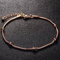 thumbnail image 2 of Women Stainless Steel IP Thin Bead Ball Anklets with Extension Chain, 2 of 5