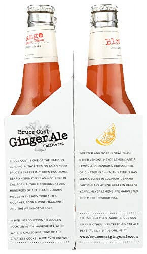Bruce Cost Ginger Ale - Blood Orange With Meyer Lemon - Case of 6 - 4/12 fl oz. - image 3 of 11