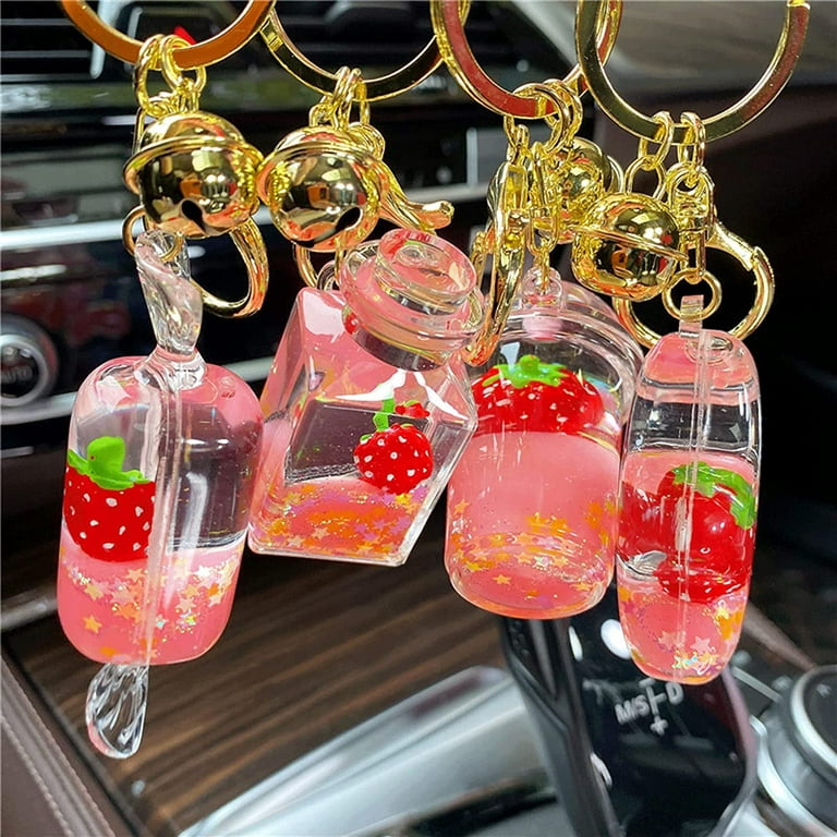 New Female Cute Keychain Bag Pendant Creative Gifts for Women Lipstick Like  Jelly Car Key Decoration