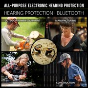 ISOtunes Hearing Protection Earbuds, PRO 2.0 Bluetooth Work Earbuds, Black and Orange